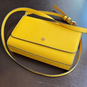 Yellow Tori Burch Crossbody Bag